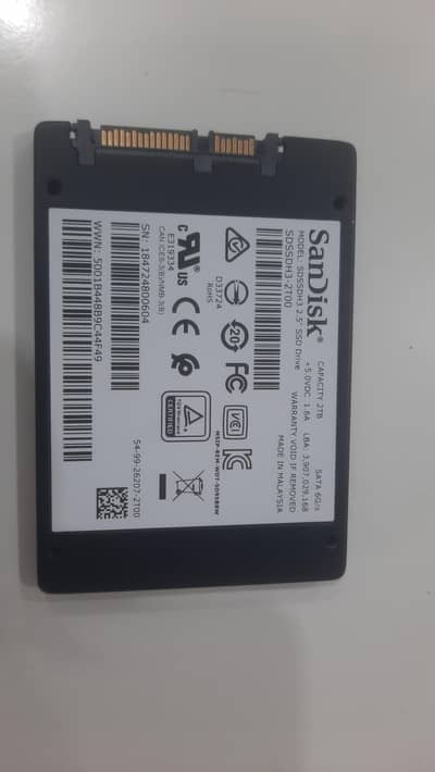 2 tb 2 hard drives available1 samsung 1 sandisk