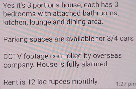 One kinaal doubly storey house for rent