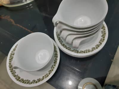 corelle tea cups n saucers