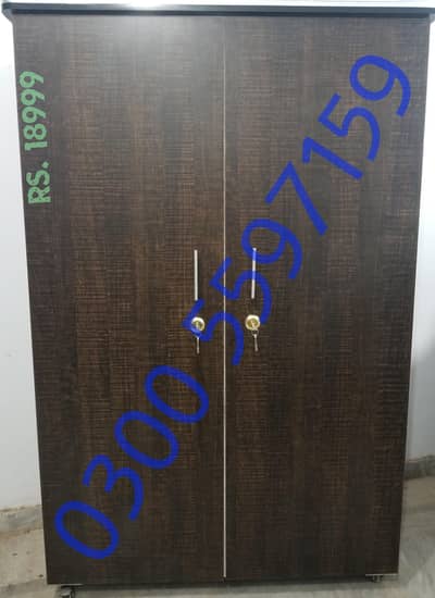 clothes hanger almari- wardrobe 2 door- cupboard wth shelf- almirah