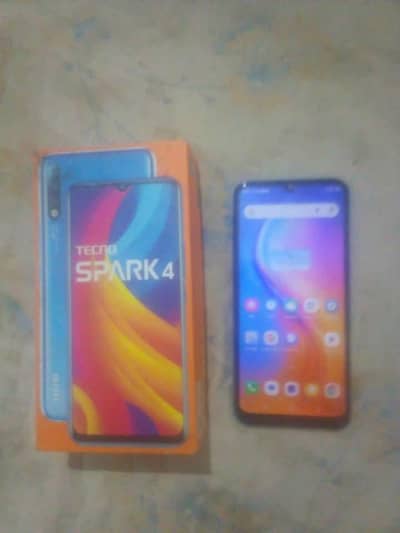 Techno Spark 4 with box