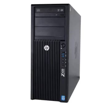 H. P Z420 Workstation E5-1620 3.6Ghz, 16GB RAM, 128GB SSD, 1TB HDD, 4G