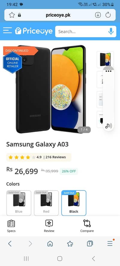 Samsung A06 Complete box