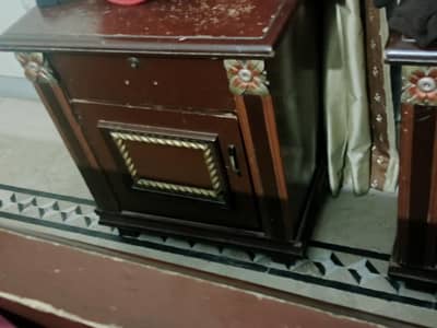 bed with two side table