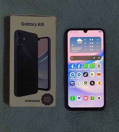 Samsung A15 ( 8/256) in warranty ( add read kar ke rabta karin )