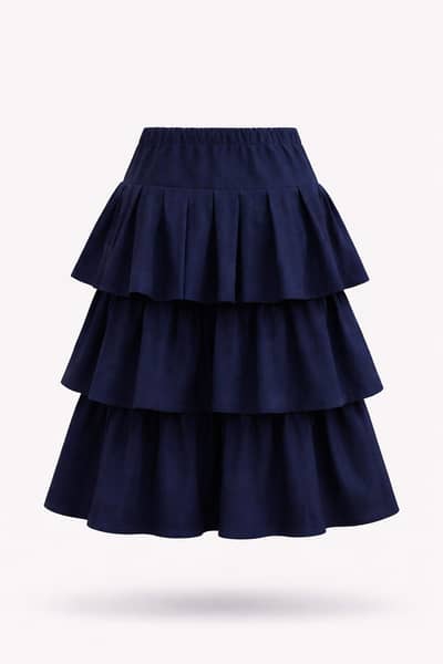 3-tiered Denim Skirt