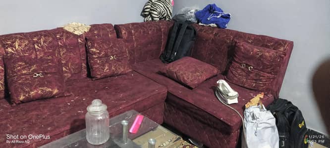 5 setaer L shape sofa