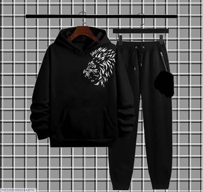 Men's fleece printed hoodie