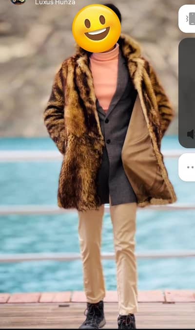 Markhor skin long coat luxury original