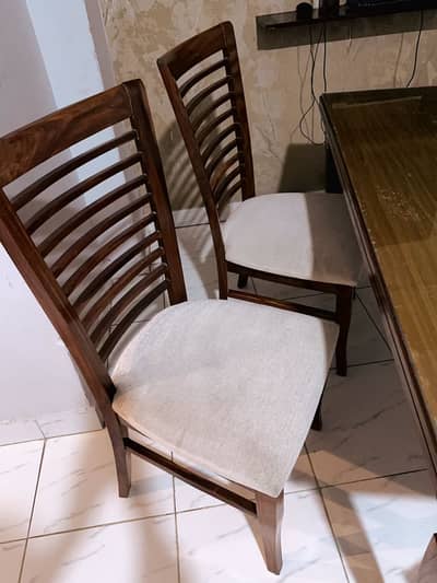 6 seater Sheesham wood dining table set