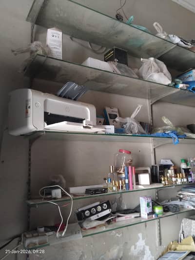 Shelf Rack Glass 8mm with Aluminum patti stand