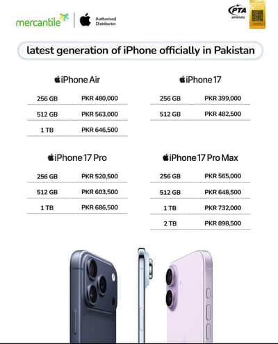 iphone 17 series official warranty stock box seal pack