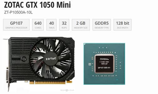 ZOTAC GTX 1050 Mini 2gb