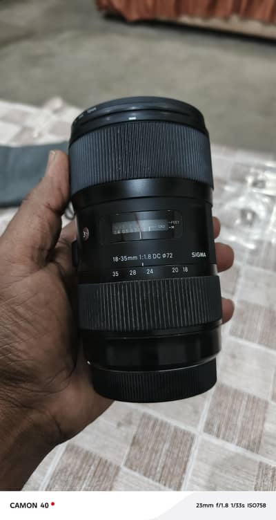 18.35 Sigma 1.8  Canon Mount