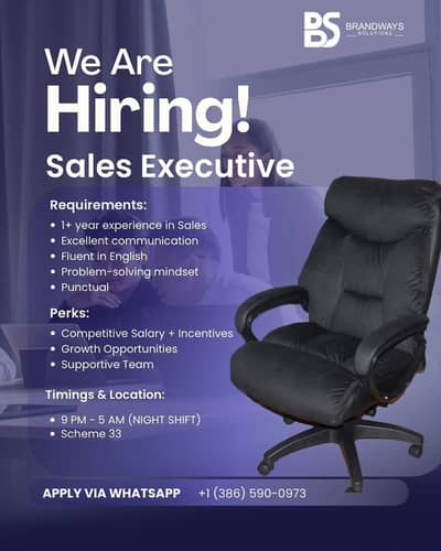 we're hiring sales executive ( night shift)