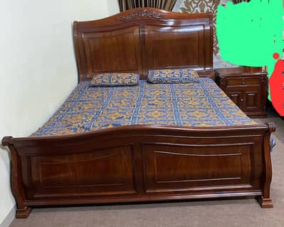 Bed dressing table with bed side table