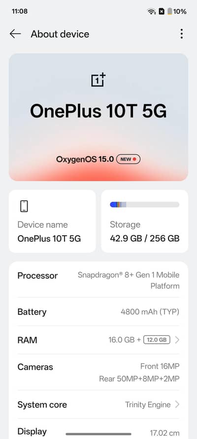 Urgent sale one Plus 10T Mobile