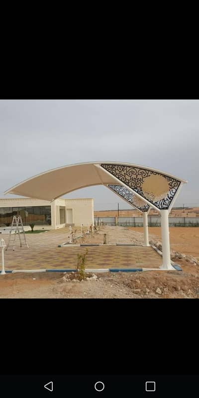 PVC tensile fabric car parking shedes