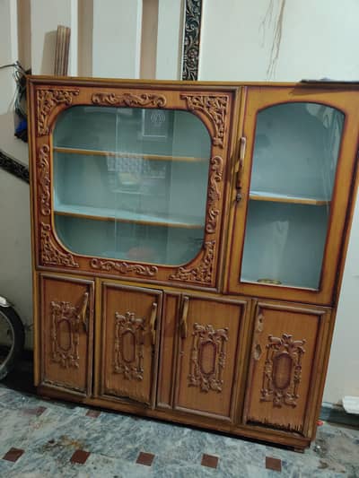 Showcase pure wooden urgent sale