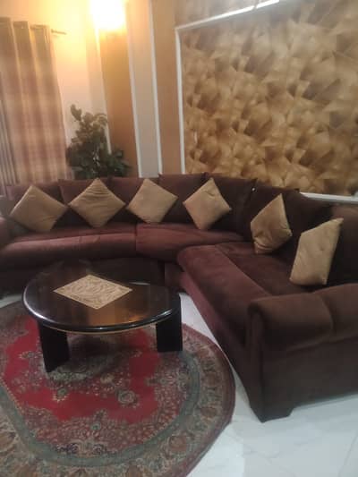 8 Seater Sofa, 2 side tables, 1 centre table for sale