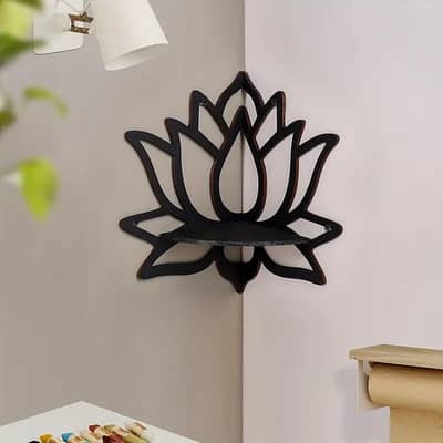Lotus Corner Wall Shelf