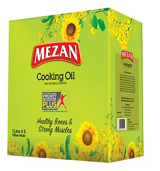 Meezan Cooking Oil 1 liter Carton - Rs520 per Leter - 2600 per Carton