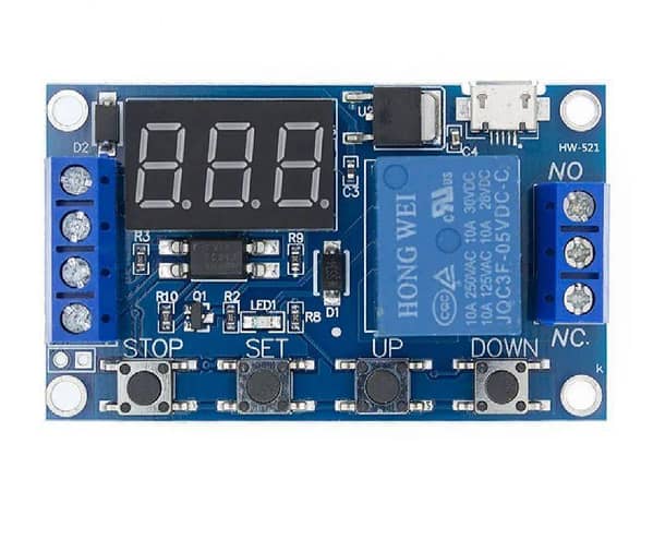 Digital Timer Relay Module with Display | Programmable Delay Switch
