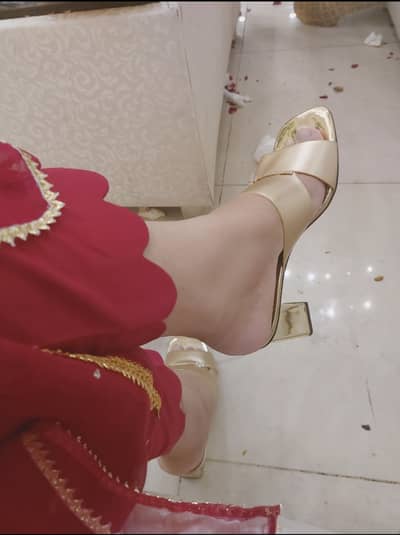 Insignia golden fancy heels