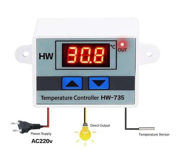 HW-735 | W3001 Temperature Controller | AC 220V 10A