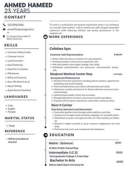 Need job as a Receptionist/Phlebotomist or Data Entry  or Office work