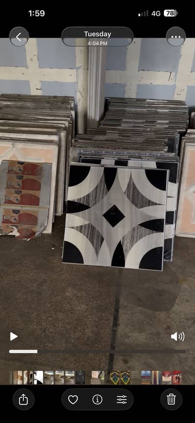 Roof ceeling tiles chalk