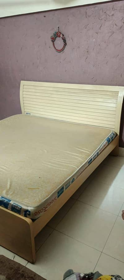 double bed & cupboard