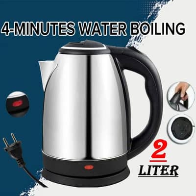 Multifunctional Electric Kettle - 1 Pc Black Stainless steel
