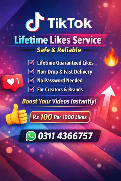 TikTok Lifetime Likes Service – Safe & Reliable