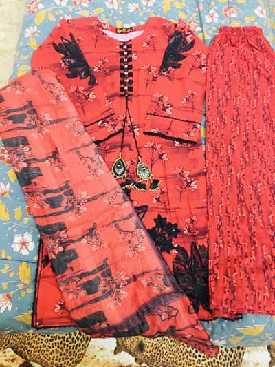 Red cotton dress 4 season