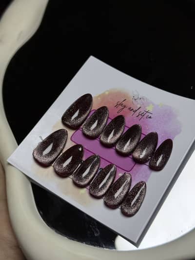 Handmade cherry red  customise pressons