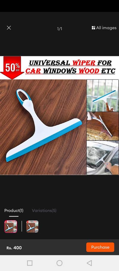 universal wiper for cleaning glass window and wood