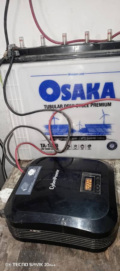 cyber power 1000 watt ups +Osaka ta 1800/185Ah battery