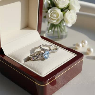 Elegant 2 piece ring set.