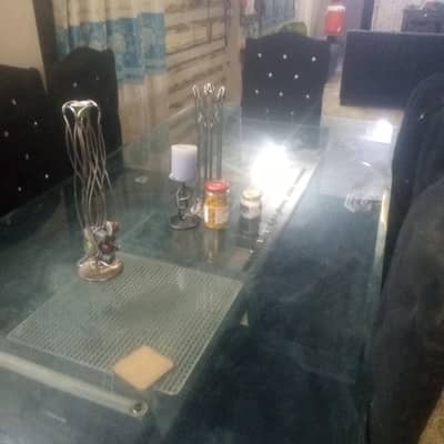 8 seter dining table 10mm mirror