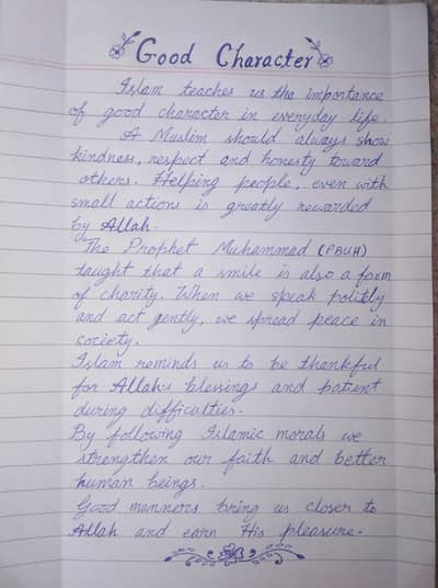 Neat Handwriting Service for Assignments – English & Urdu