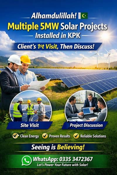 Solar Systems 100KW 200KW 300KW 1MW 2MW 5Mega Watt 1st Sites Visit