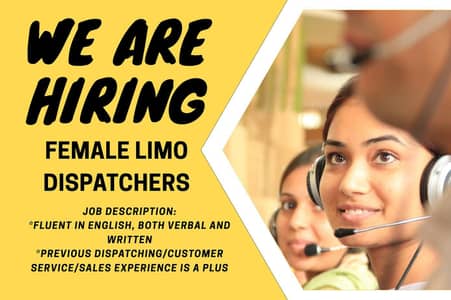 Need female limo dispatchers for call center