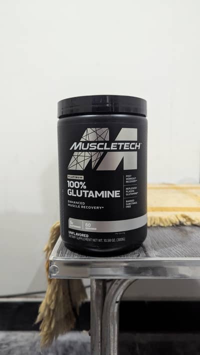 Muscletech Platinum 100% Glutamine, Unflavored, 60 Servings
