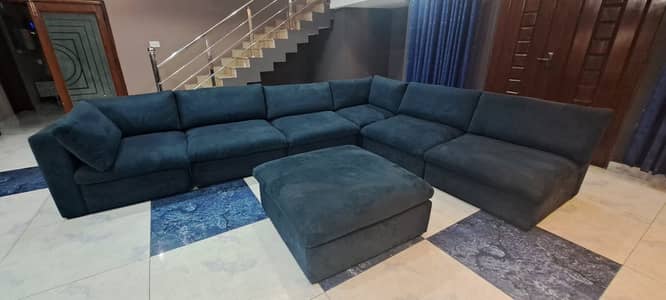 Sofa set - 7 seater L shape sofa - Branded Lounge Sofa set - l shape