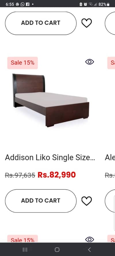 Used single Habitt bed in good condition