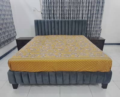 Bed set - Luxury bed - sheesham wood bed - velvet bed - Royal Bed set