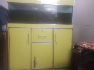 Fish Coream wooden work with door locks length 3 fot writh 2/50