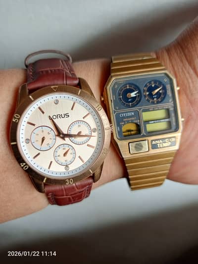Citizen and Lorus men's quartz watchs