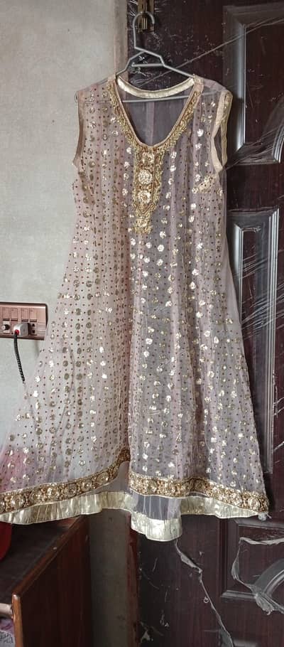 light pink Peplum with golden sharara